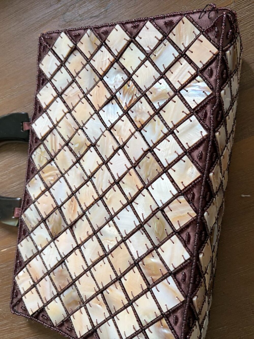Sac Vintage Mosaïque de Nacre & Perles